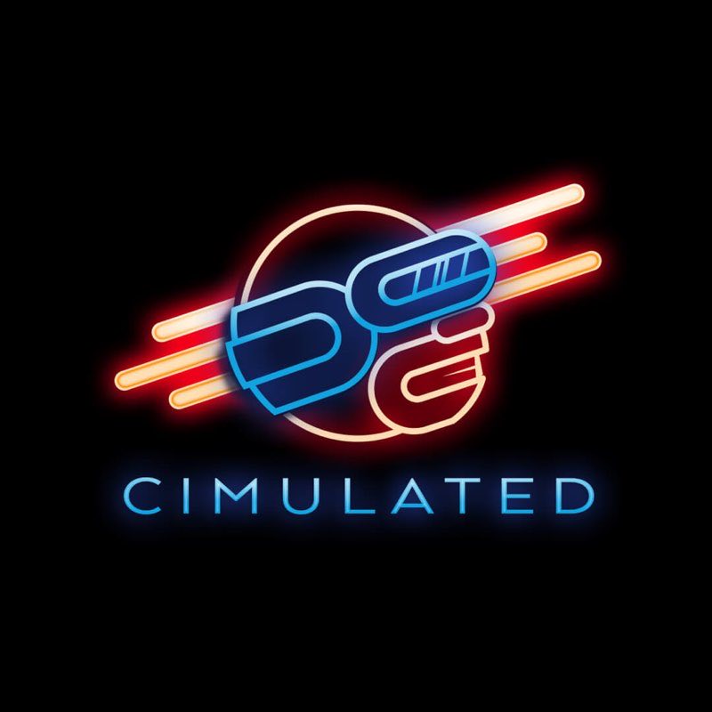 Cimulated logo, neon sign treatment