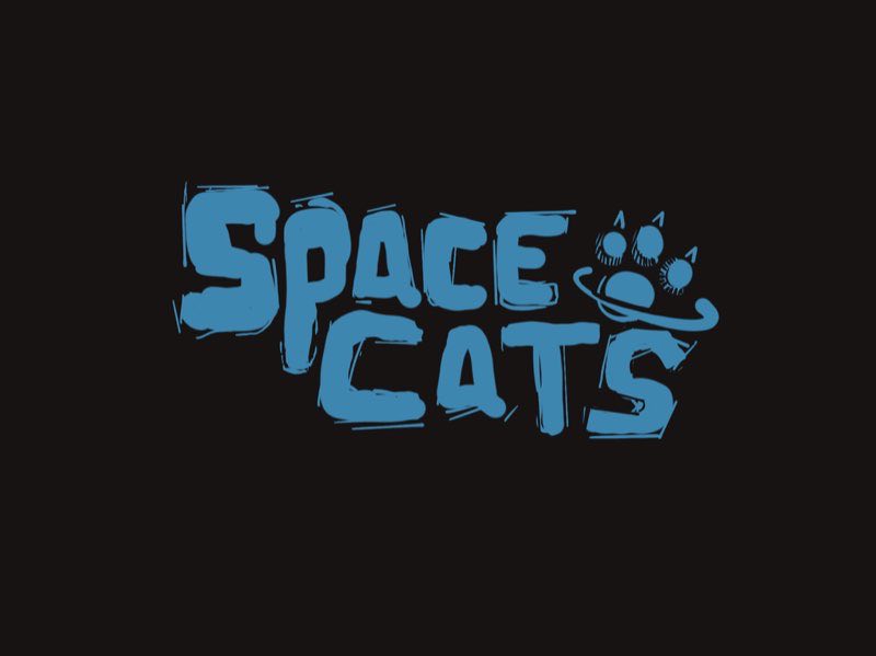 Space Cats lettering study