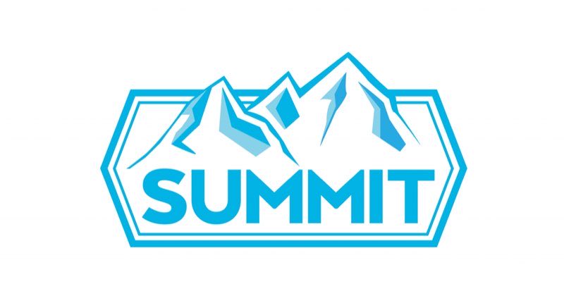 Summit logo, cyan mountain range mark