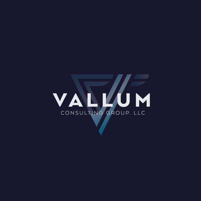 Vallum logo, geometric monogram