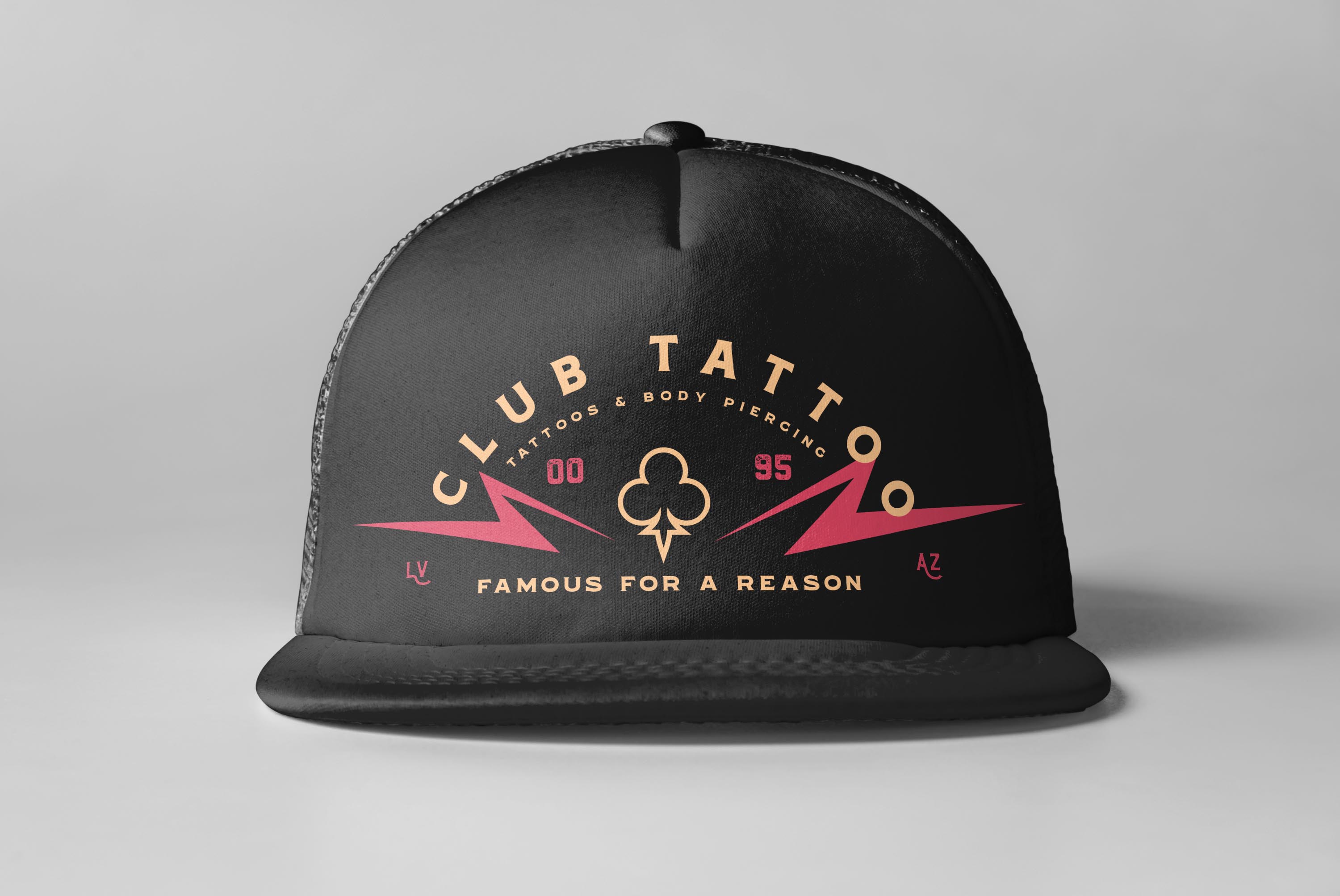 Club Tattoo — trucker hat pink colorway