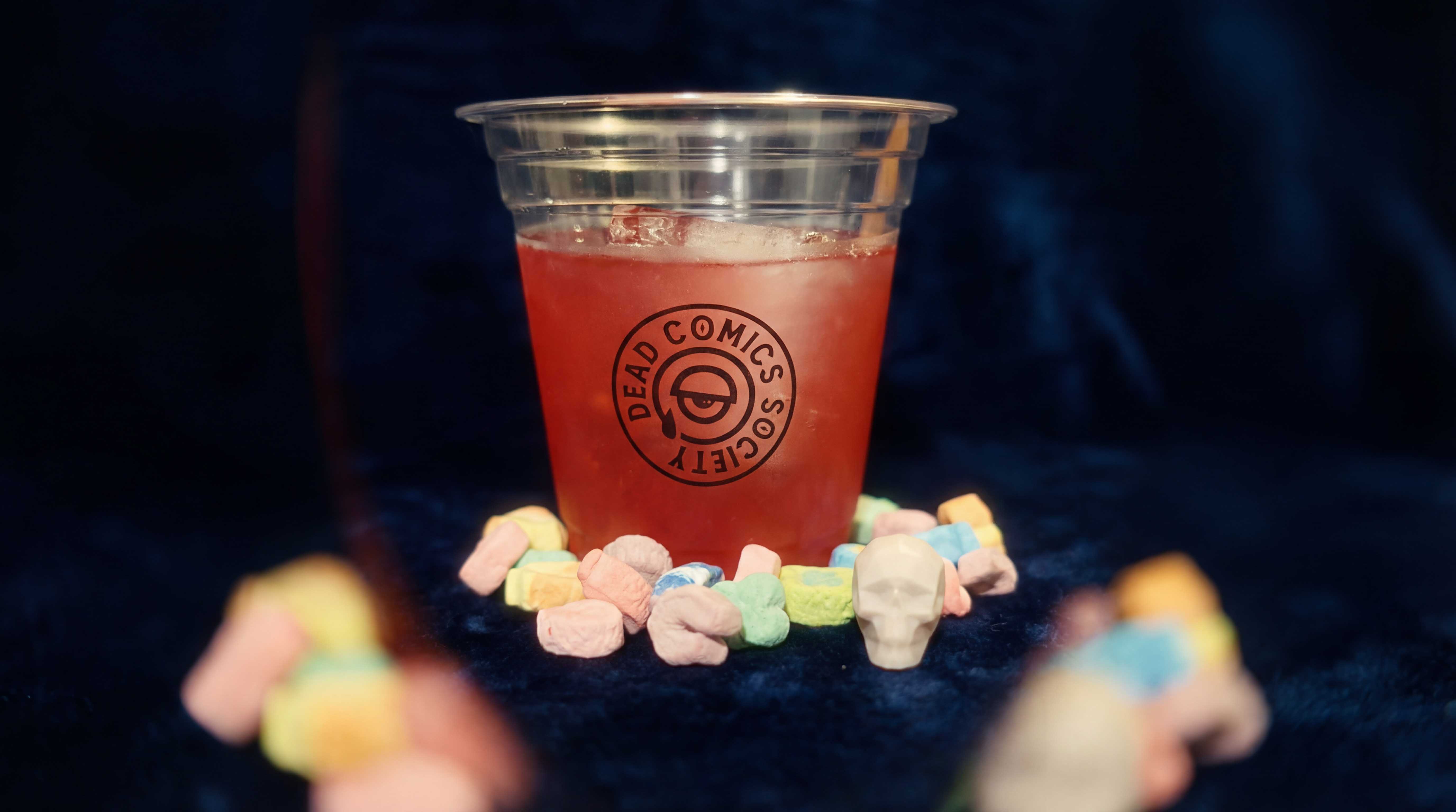 Branded cup with skull candy