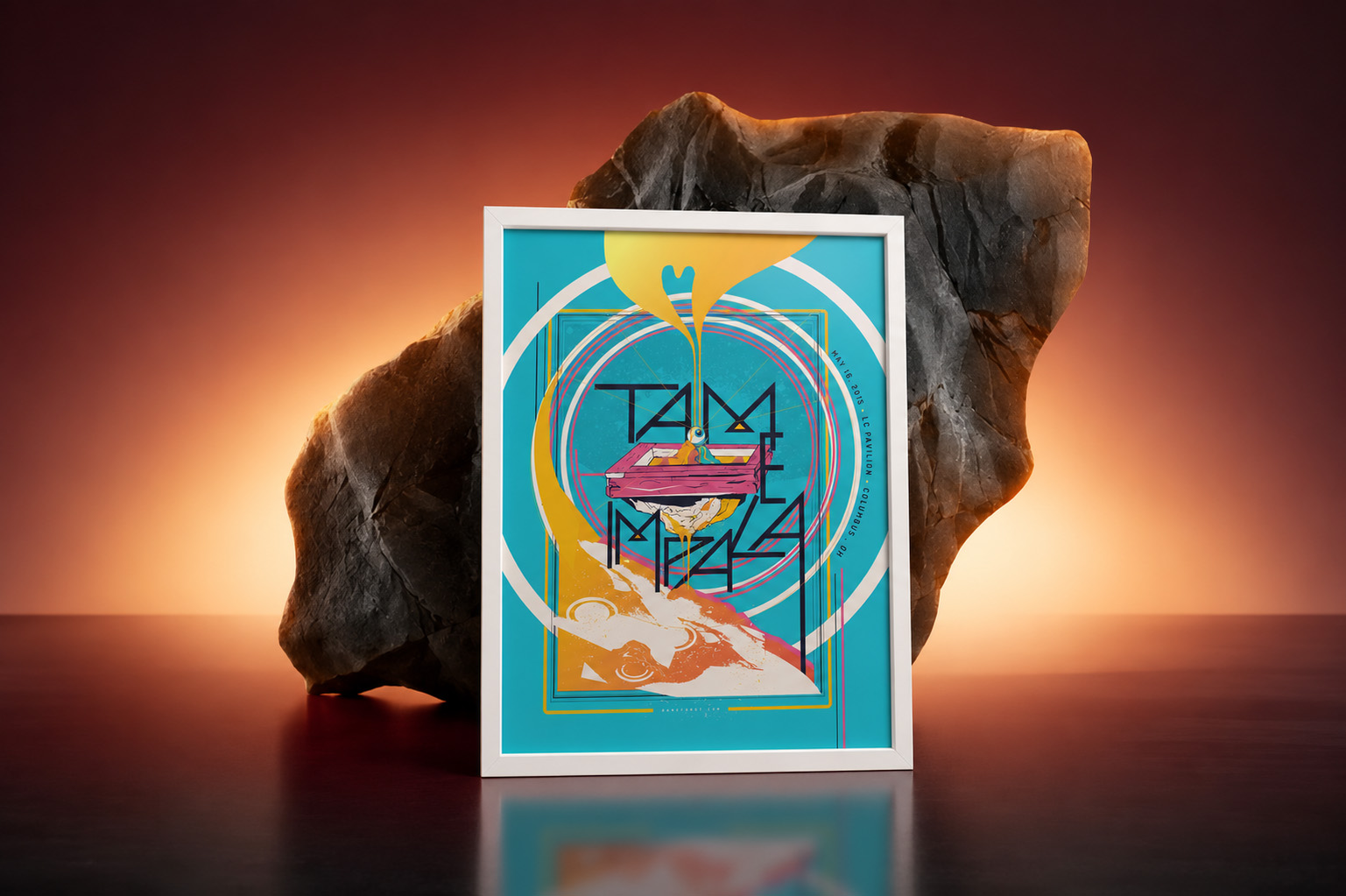 Tame Impala — framed official 2015 Columbus screen print